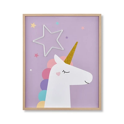 Unicorn Wall Decoration with Neon Light