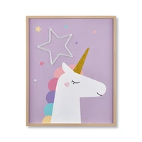 Unicorn Wall Decoration with Neon Light