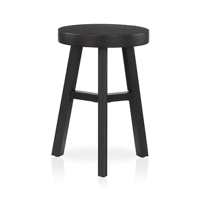 Black Wood Stool