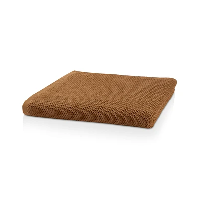 Cognac Textured Bath Towel