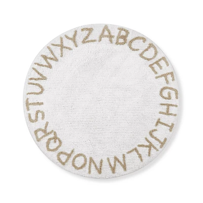 Round Alphabet Rug