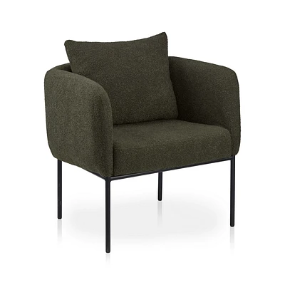 Fabric and Metal Accent Chair
