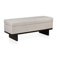 Fabric and Veneer Storage Bench
