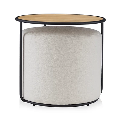 Side Table with Ottoman