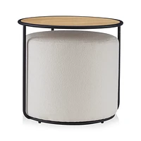 Side Table with Ottoman