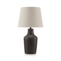 Ceramic and Linen Table Lamp