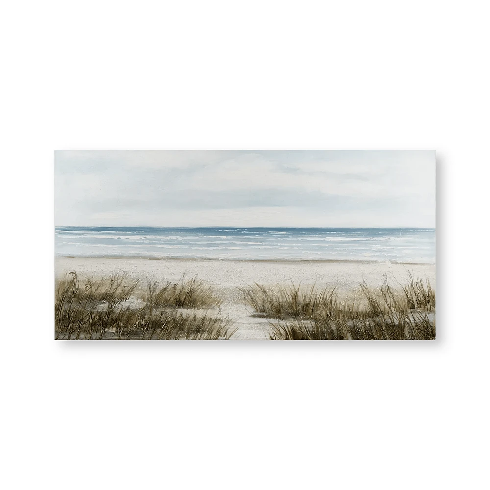 Closeup of a Beach Oil Painted Canvas