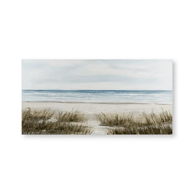 Closeup of a Beach Oil Painted Canvas