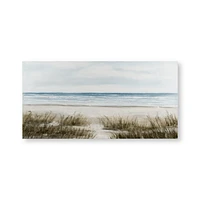 Closeup of a Beach Oil Painted Canvas