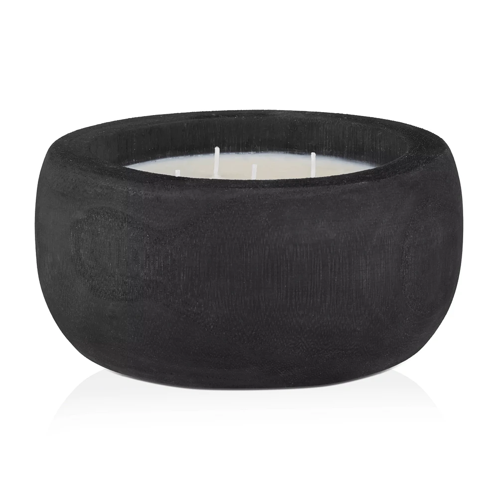 Black Wood Decorative Candle