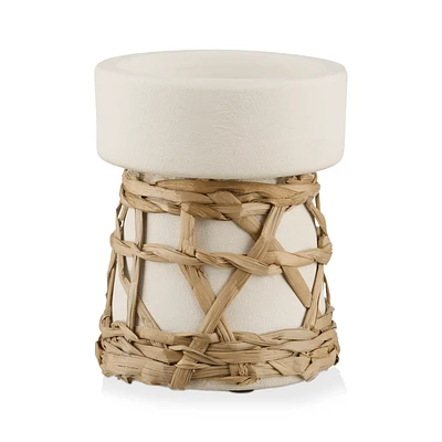 Candle in Ceramic and Rattan