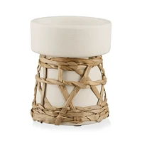 Candle in Ceramic and Rattan