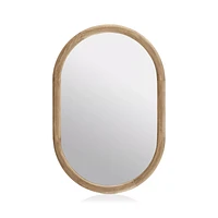 Wood Framed Oval Mirror
