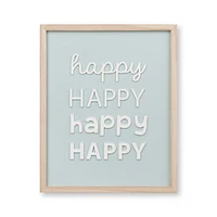 Wall Art with Typography Happy