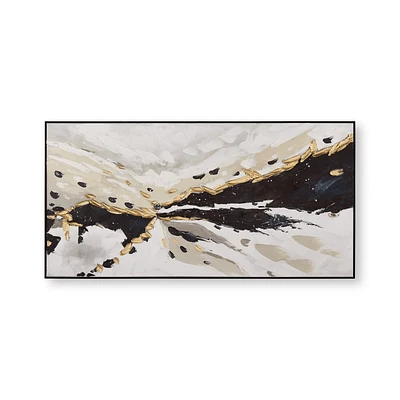 Navy Burst Abstract Framed Art