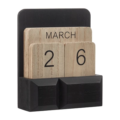 Wood Table Top Calendar (English)