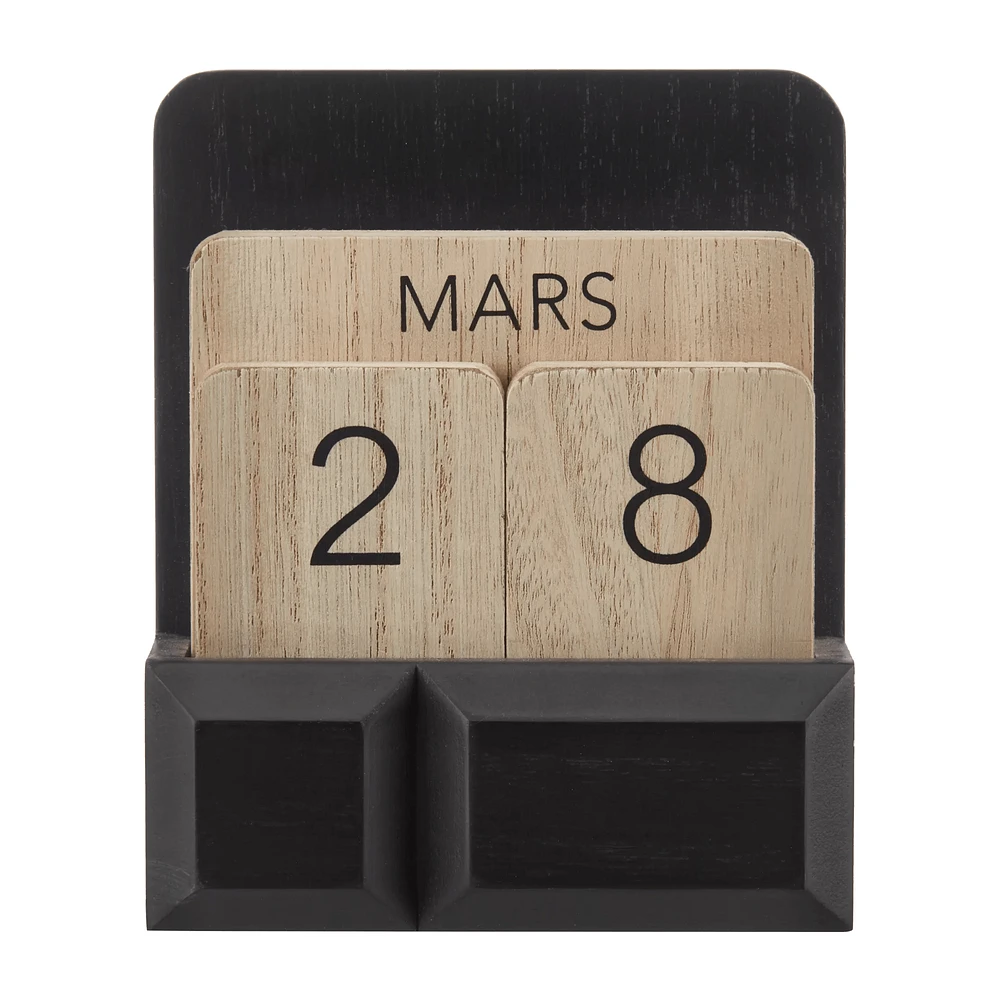 Wood Table Top Calendar (French)