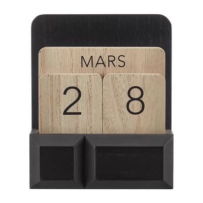 Wood Table Top Calendar (French)