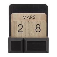 Wood Table Top Calendar (French)