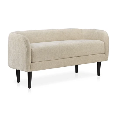 Fabric and Metal Bench