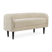 Fabric and Metal Bench