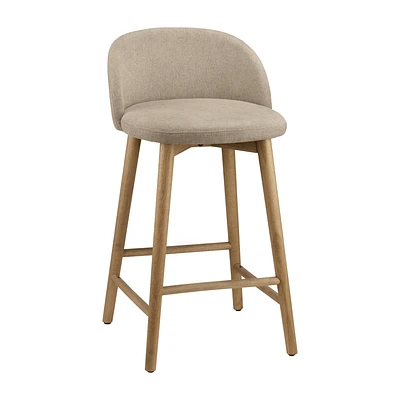 Fabric and Wood Stool