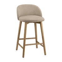 Fabric and Wood Stool