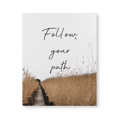 Follow Your Path Typography Printed Canvas