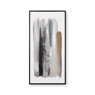 Gel-Embellished Multi Neutral Canvas