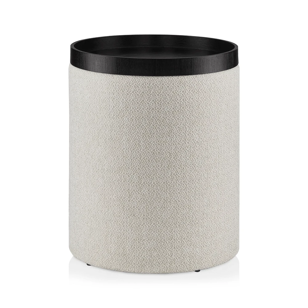 Side Table Ottoman with Tray Top