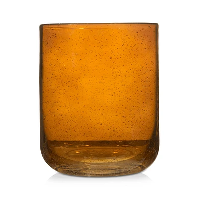 Glass Amber Candle Holder