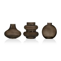 Set of 3 Glass Vases