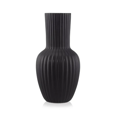 Ribbed Ceramic Table Vase