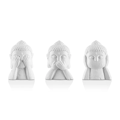 Set of 3 Buddha Statues