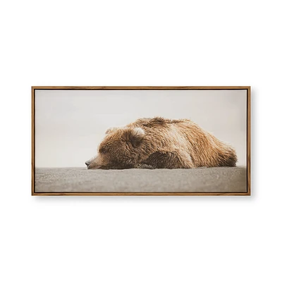 Sleeping Bear Printed Framed Canvas