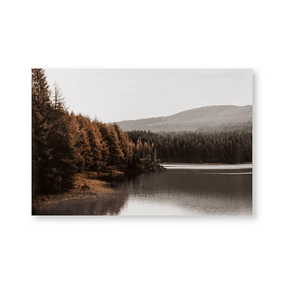 Fall Lake Scene Printed Canvas
