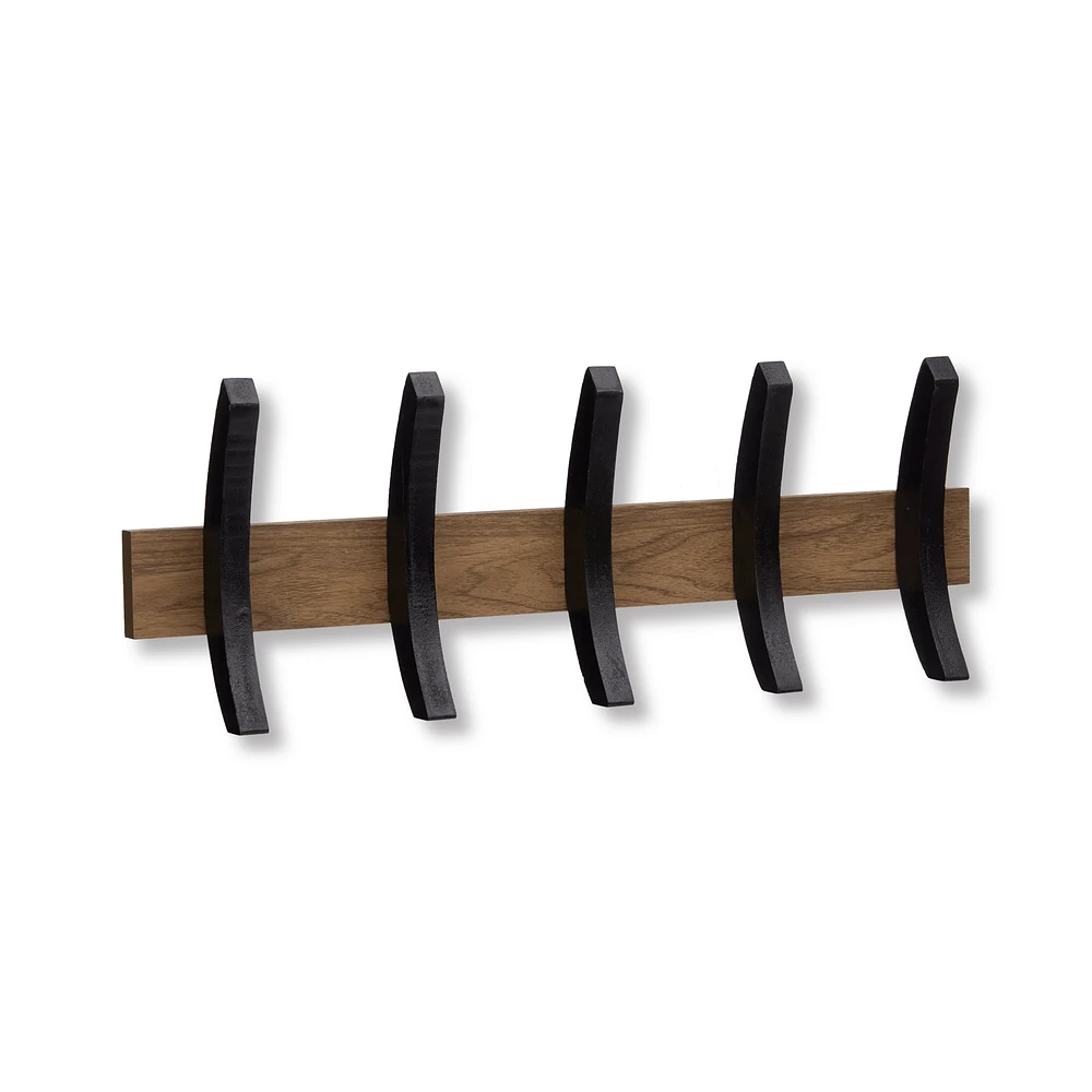 Walnut Finish Wall Hooks