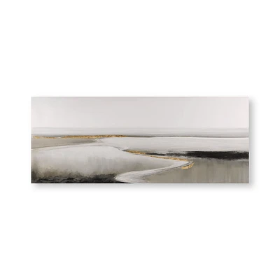 Abstract Wave Oil Painted Canvas