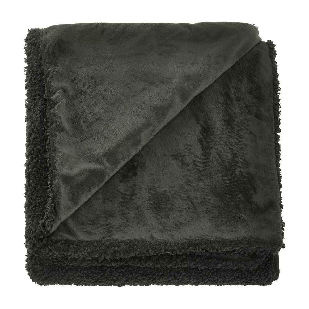 Green Doodle Boucle Throw