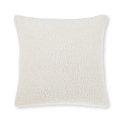 Off White Doodle Boucle Decorative Throw Pillow