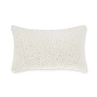 Off White Doodle Boucle Lumbar Throw Pillow