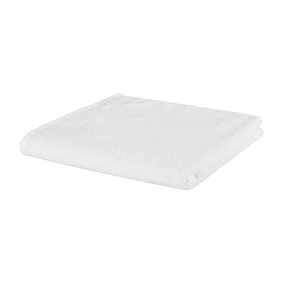 White Textured Bath Towel