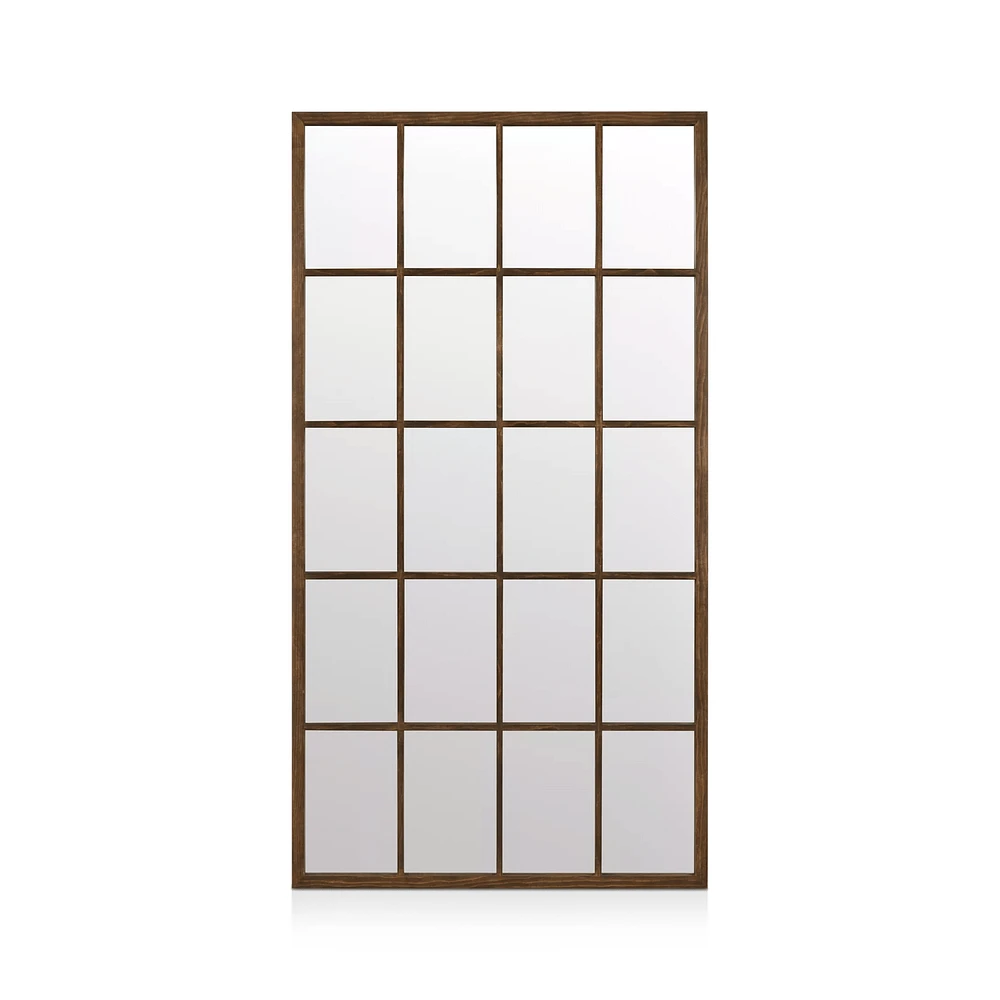 Walnut Windowpane Mirror