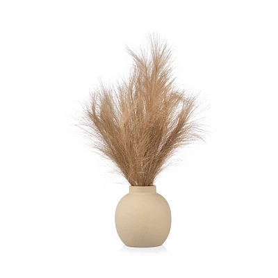 Artificial Reed Grass in Ceramic Pot