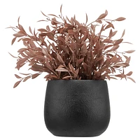 Artificial Fern in Cement Pot