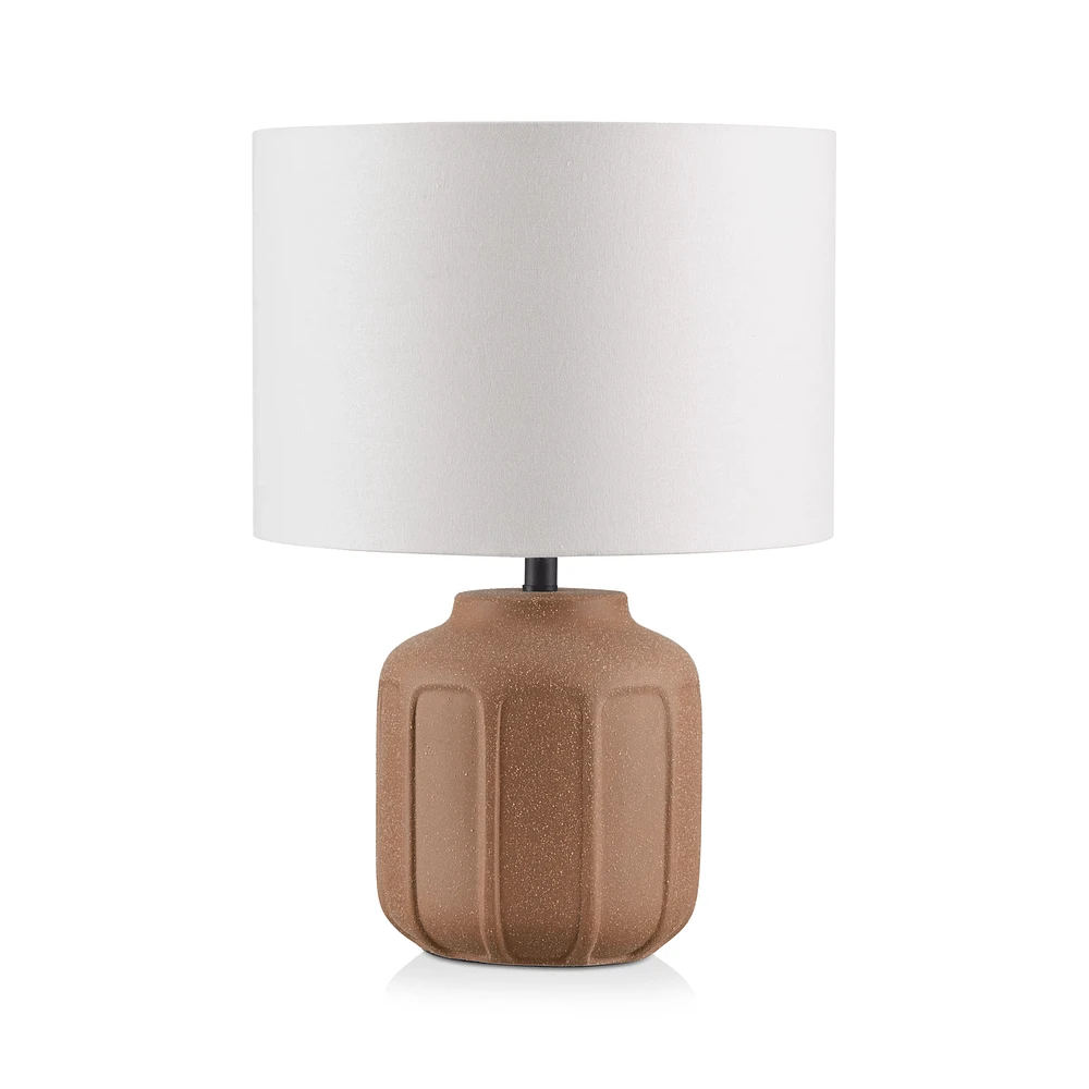 Cognac Speckled Ceramic Table Lamp