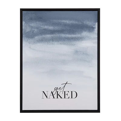 Get Naked Printed Framed Canvas