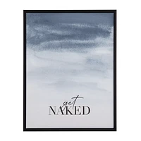 Get Naked Printed Framed Canvas
