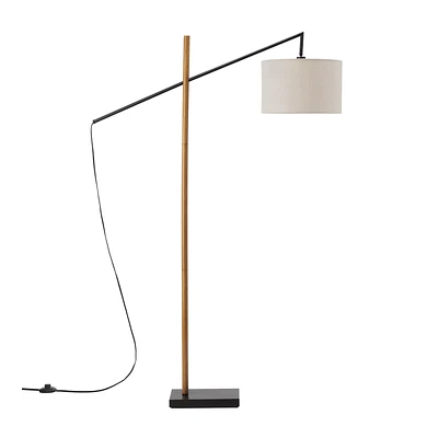 Metal and Wood Floor Lamp