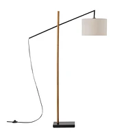 Metal and Wood Floor Lamp